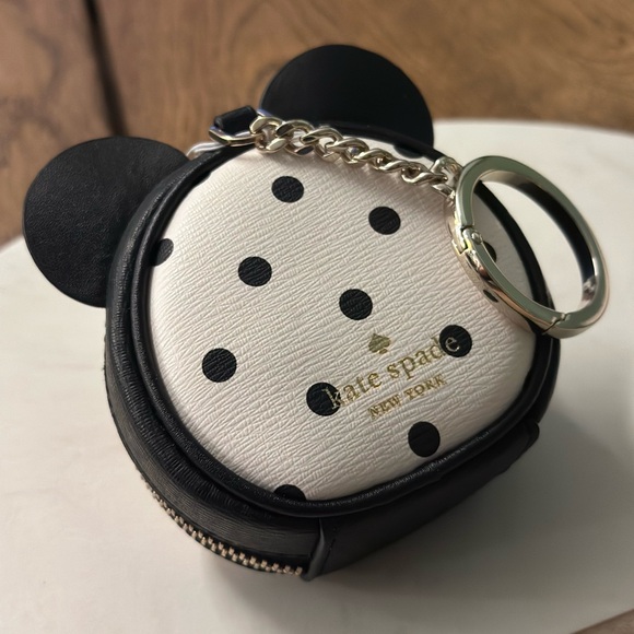 NWT！NEW！Kate Spade x Disney Minnie Bag Charm Key Fob Coin Purse Keychain - Picture 2 of 5